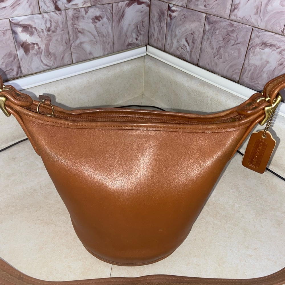 Vintage COACH Small Maggie Duffle No. 9019 British Tan
